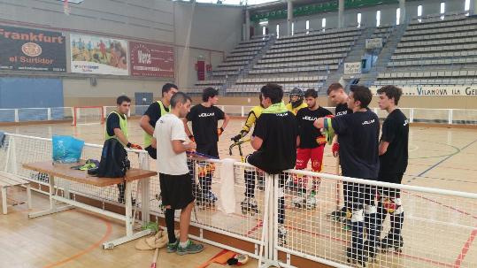 Guillem Pérez amb la selecció espanyola al pavelló Isaac Gálvez. Eix
