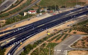 Imatge d'arxiu de l'enllaç entre AP-7 i AP-2, autopistes gestionades per Abertis. ACN