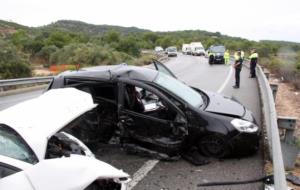 Imatge d'arxiu d'un accident de trànsit a Tarragona. ACN
