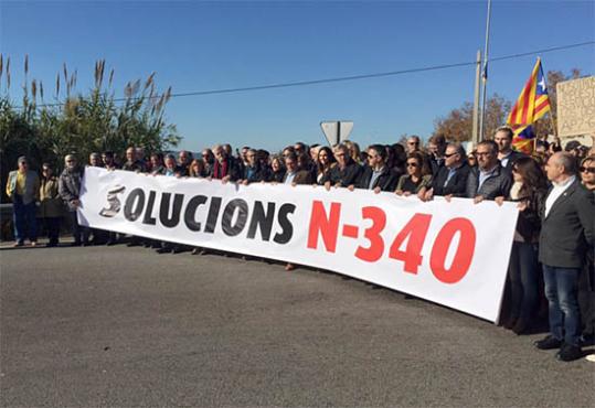 Imatge de la manifestació a l'Arboç. Jaume Casañas