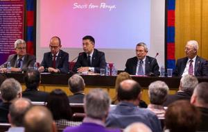 FCB. Imatge de la trobada que va tenir lloc la setmana passada a Manresa
