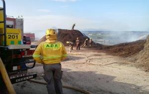 ADF Penedès Garraf. Incendi a la planta de biomassa de Santa Fe del Penedès
