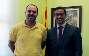 Jordi Solé es reuneix amb l'alcalde d'Avinyonet del Penedès. ADEPG
