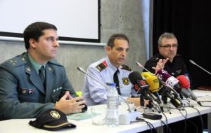 José Angel Giro, capità de Guàrdia Civil; Ramon Grasa, dels Mossos d’Esquadra i l'inspector José María García Llamas, de la Policía Nacional. ACN