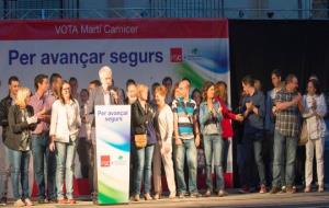 PSC. La candidatura encapçalada per Martí Carnicer ha realitzat lacte central de campanya a la Plaça Nova del Vendrell
