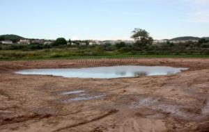 La llacuna temporal, de mida reduïda, oberta a les Madrigueres del Vendrell