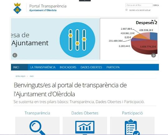 EIX. LAjuntament dOlèrdola, pioner en transparència entre els municipis petits