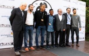 L'equip de 'Segon Origen' amb Carles Porta i el conseller Mascarell al Festival de Cinema de Sitges