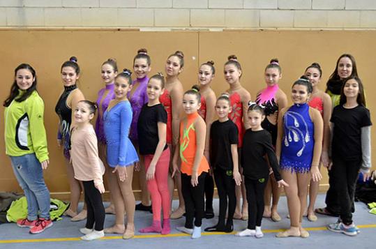 Eix. Les gimnastes de l'AR Vilafranca