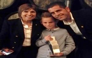 Eix. Marc Salas amb l'alcaldessa de Canyelles i Benet Nogales