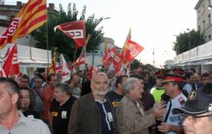 Més de 150 treballadors del sector del cava escridassen les autoritats i patronals en la inauguració del 19è Cavatast. ACN