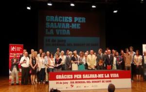 Banc de Sang. Més de 500 persones a l’homenatge del dia del Donant de Sang a Vilafranca