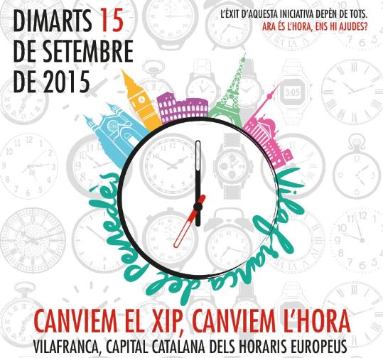 Més de mig centenar d’establiments comercials  de Vilafranca del Penedès faran aquest  dimarts 15 de setembre horari europeu . EIX