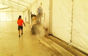 Millores a la carpa annexa al pavelló poliesportiu de Calafell. Ajuntament de Calafell