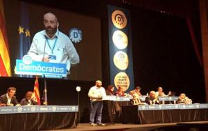 Miquel Lara al Congrés fundacional de Demòcrates de Catalunya. Eix