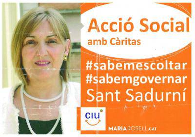 EIX. Polèmica a Sant Sadurní per la utilització de Càritas en un pamflet de CiU