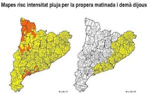 Protecció Civil de la Generalitat posa en prealerta el pla INUNCAT per la previsió de pluges intenses la propera nit-matinada i demà dijous. EIX