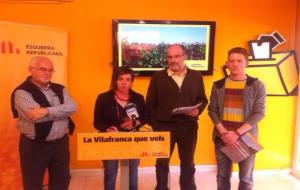 Eix. Roda de premsa d'ERC Vilafranca