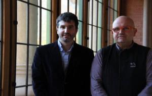 Sebastià Videla, director de recerca del Centre Mèdic Down, i Juan Fortea (a l'esquerra), neuròleg de l'Hospital de Sant Pau. ACN