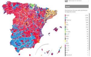 Segon partit més votat per municipi