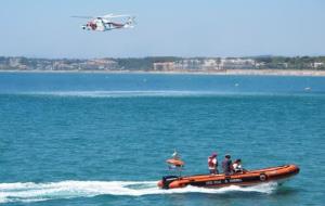 Simulacre d'emergència al port de Coma-ruga. EIX