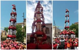 Sis castells de vuit del Nens del Vendrell aquest diumenge. Nens del Vendrell