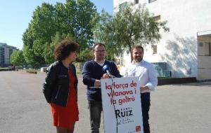 PSC. Teresa Llorens, Gerard Llobet i Juan Luís Ruíz