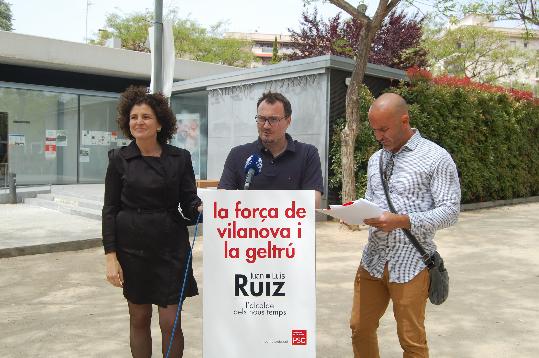 PSC. Teresa Llorens, Juan Luís Ruíz i Miguel Ángel Iglesias