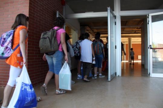 Tornada a classe dels alumnes. Jordi Marsal/ACN