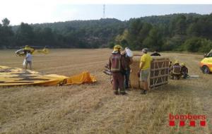 Un mort i sis persones ferides en l'accident d'un globus aerostàtic a Igualada. Bombers