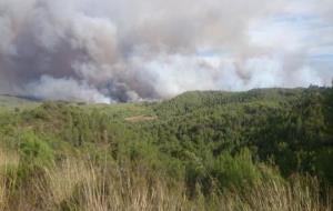 Una setantena de voluntaris del Penedès i Garraf, a l'incendi d'Òdena