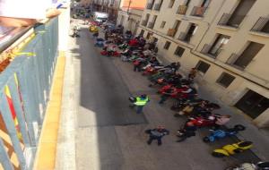 Una vuitantena de motos participen a la vuitena edició de la Trobada de Vespes de Vilafranca