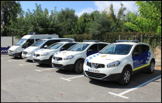 Vehicles de la policia local de Vilafranca. Ajuntament de Vilafranca