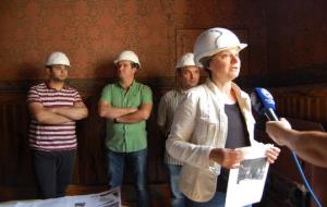 Visita d'obres del govern a la rehabilitació de la Casa de la Vila de Ribes