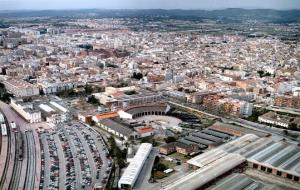 Vista aèria del Museu del Ferrocarril de Vilanova