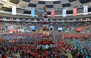 3 de 9 amb folre dels Xicots de Vilafranca al Concurs de Tarragona