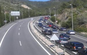 Accident greu a l'autopista C-32, al terme municipal de Sitges