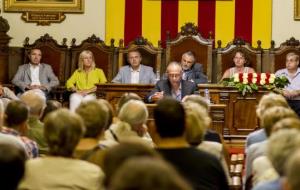 Acte institucional i ofrena floral de Diada Nacional a Vilafranca del Penedès . Ajuntament de Vilafranca