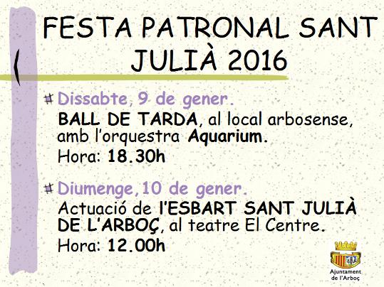 Festa Patronal de Sant Julià a l’Arboç