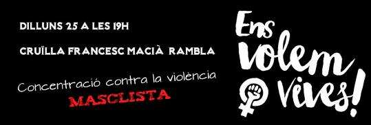 Concentració contra la violència masclista a Vilanova