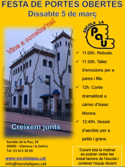 Festa de portes obertes a l'escola La Pau