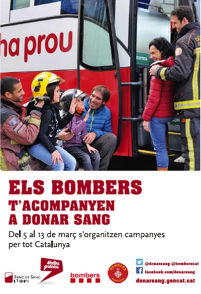 Els bombers t'acompanyen a donar sang, a Vilafranca