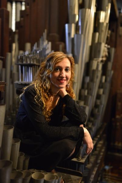 L'organista Loreto Aramendi, en concert