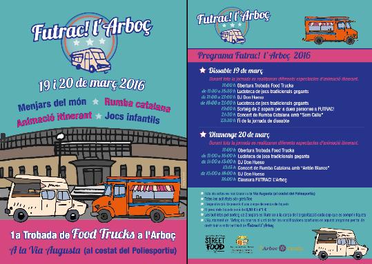 FUTRAC!, una trobada de Food Trucks a l'Arboç