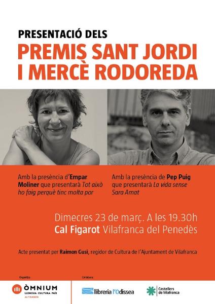 Els Premis Sant Jordi i Mercè Rodoreda es presenten a Cal Figarot