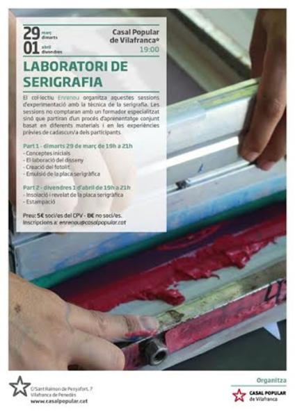 Laboratori d'experimentació amb la tècnica de la serigrafia