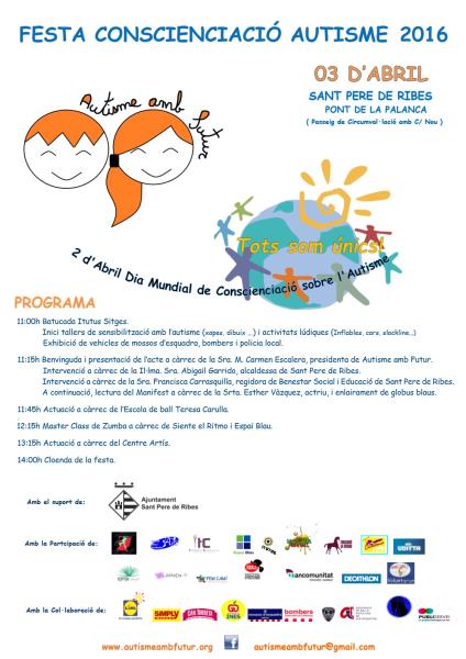 Dia Mundial de Conscienciació sobre l’autisme a Sant Pere de Ribes