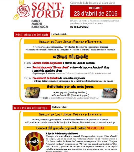 Sant Jordi a Sant Martí Sarroca