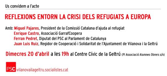 Reflexions entorn la crisi dels refugiats a Europa