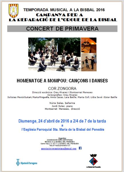 Concert de Primavera a la Bisbal del Penedès
